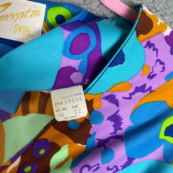 Concept 70s SWL Colorful Dress Size 12 - Picture 6 of 14